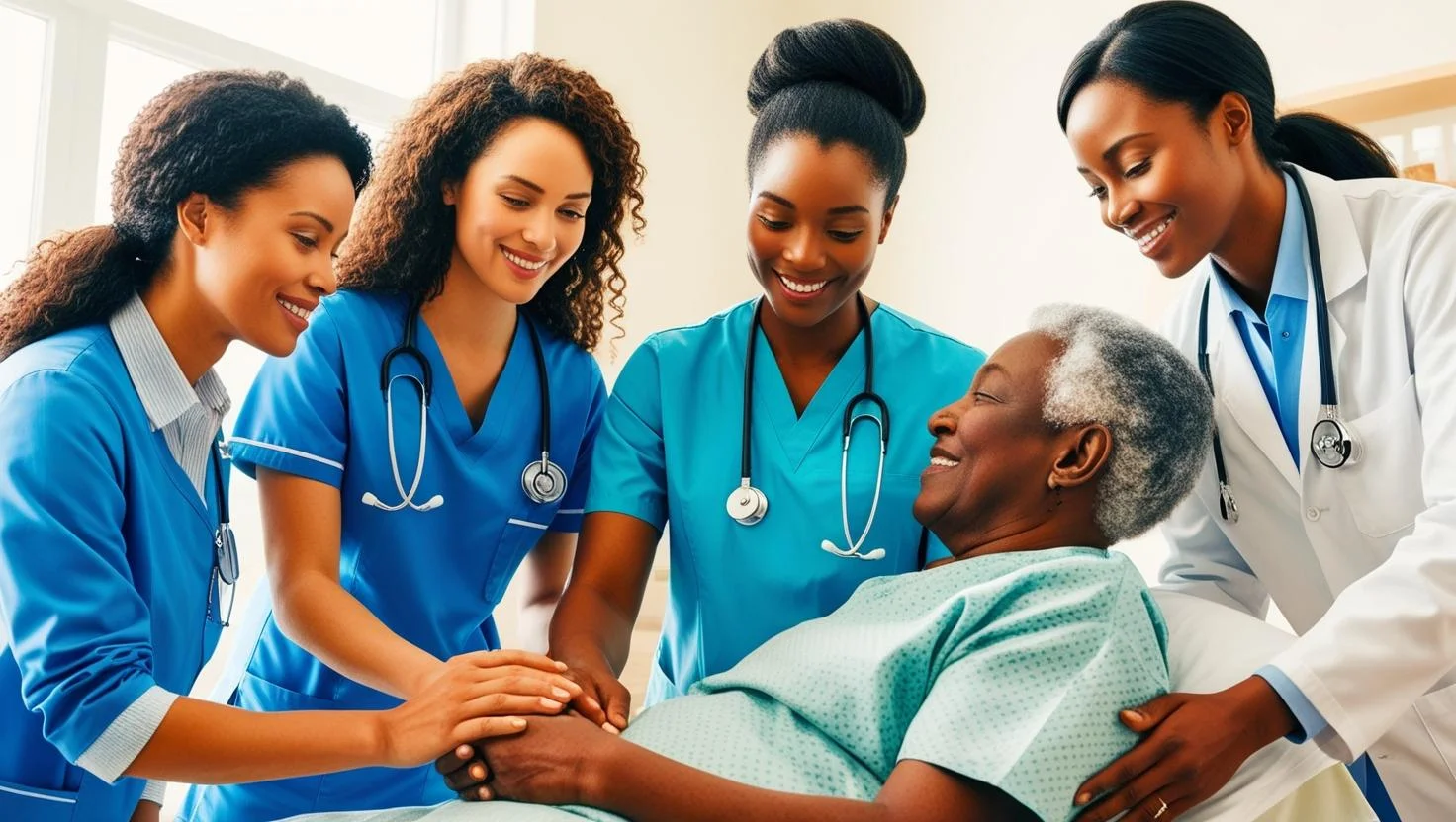 A healthcare professional providing support